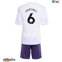 Camiseta Manchester United Lisandro Martinez #6 Visitante Equipación para niños 2025-26 manga corta (+ pantalones cortos)